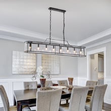 Vance Iron & Glass 8 Light Pendant